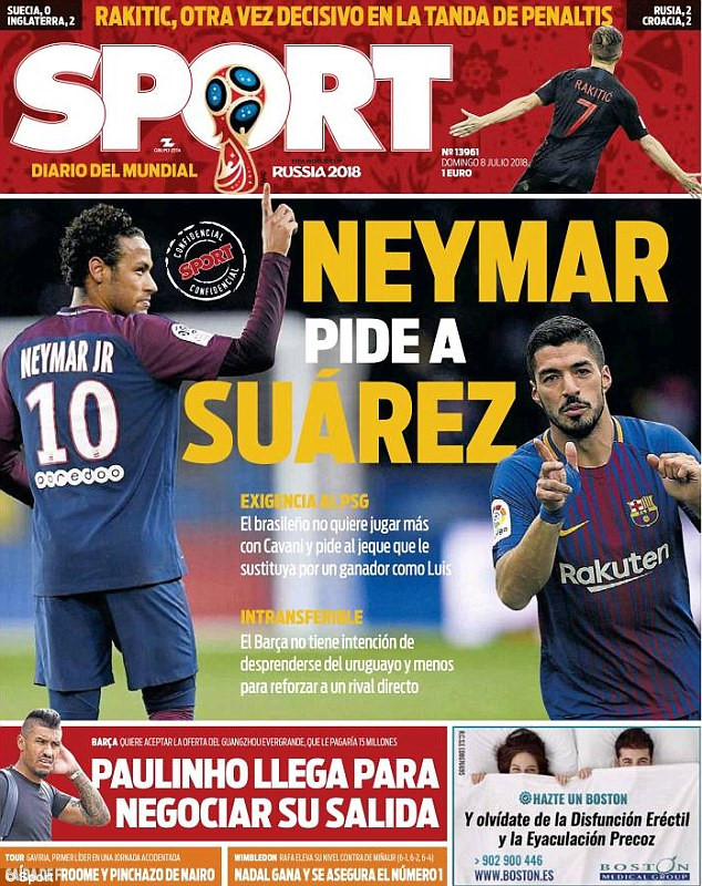 Neymar yeu cau PSG ban Cavani mua Suarez? hinh anh 1